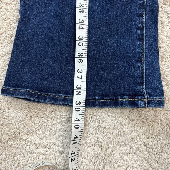 Indigo Blue Super Stretch Maturnity Jeans L Blue Denim Boot Cut - Picture 10 of 15